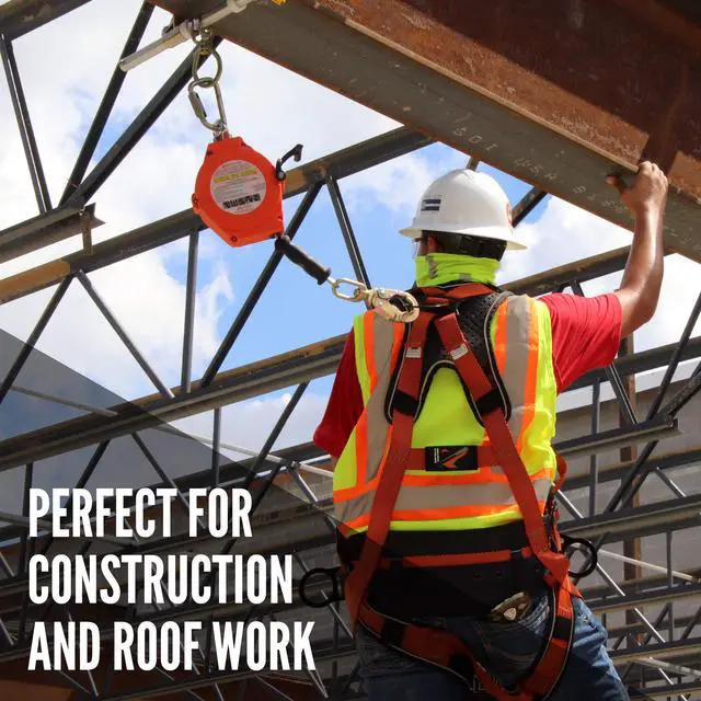 Alt view image 2 of 6 - Warthog Comfort MAXX - Safety Harness for Construction Fall Protection Equipment with Removable Belt and Lumbar Support, Side D-Rings, and Padding, OSHA & ANSI Compliant (S-M)