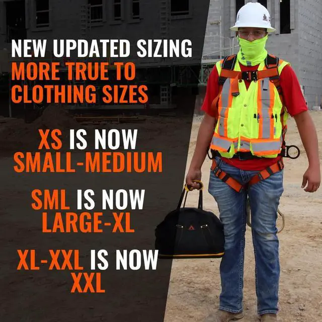 Alt view image 6 of 6 - Warthog Comfort MAXX - Safety Harness for Construction Fall Protection Equipment with Removable Belt and Lumbar Support, Side D-Rings, and Padding, OSHA & ANSI Compliant (S-M)