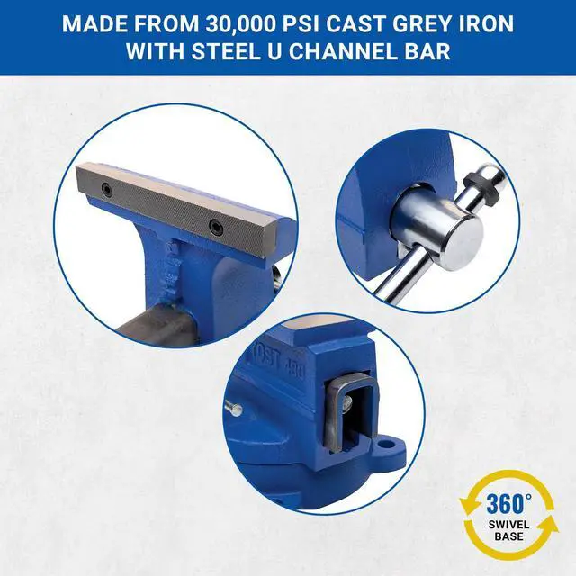 Alt view image 5 of 6 - Yost Vises 480 8" Heavy Duty Utility Combination Pipe and Bench Vise