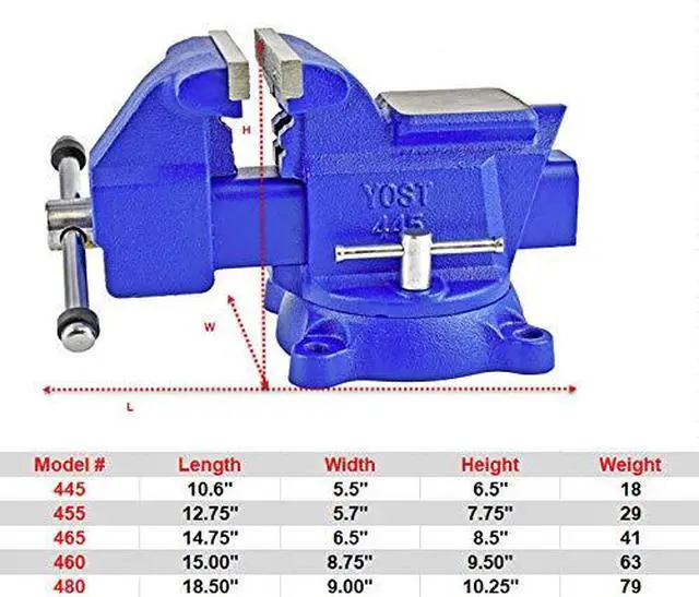 Alt view image 6 of 6 - Yost Vises 480 8" Heavy Duty Utility Combination Pipe and Bench Vise