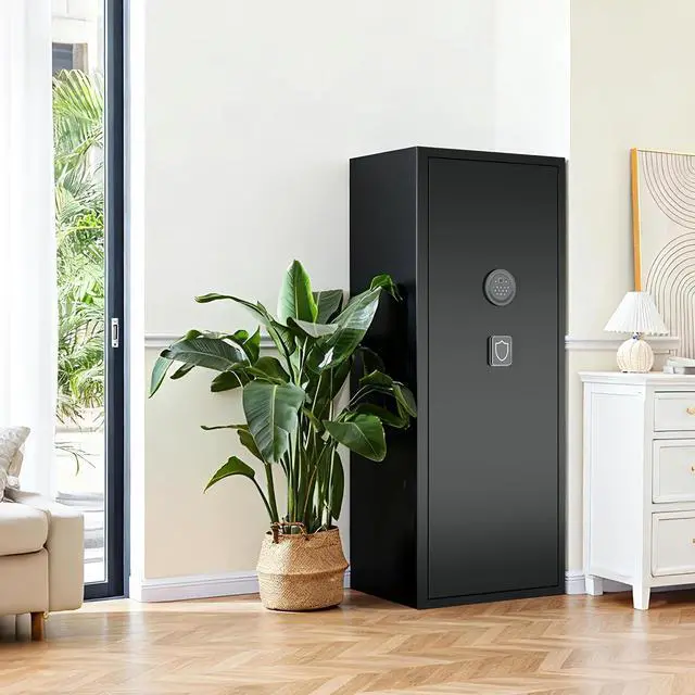 Alt view image 2 of 6 - Long Gun Safe | Gun Safe for Rifles and Pistols, 15-20-Gun Quick Access Safe with Adjustable Racks, Storage for Rifles and Ammo, Heavy-Duty & Easy to Assemble, Perfect for Home and Hunting Use