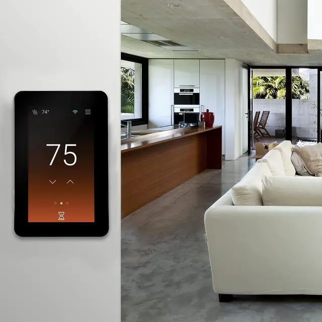 Alt view image 6 of 6 - SunTouch CONNECTPLUS Floor Heating WiFi + Voice Programmable Touchscreen Thermostat + Floor Sensor, Alexa and Google Home Compatible120V/240V