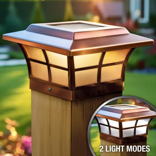 Alt view image 2 of 6 - SL086 Plated Prestige Solar Post Cap, 6" x 6", Copper (4)