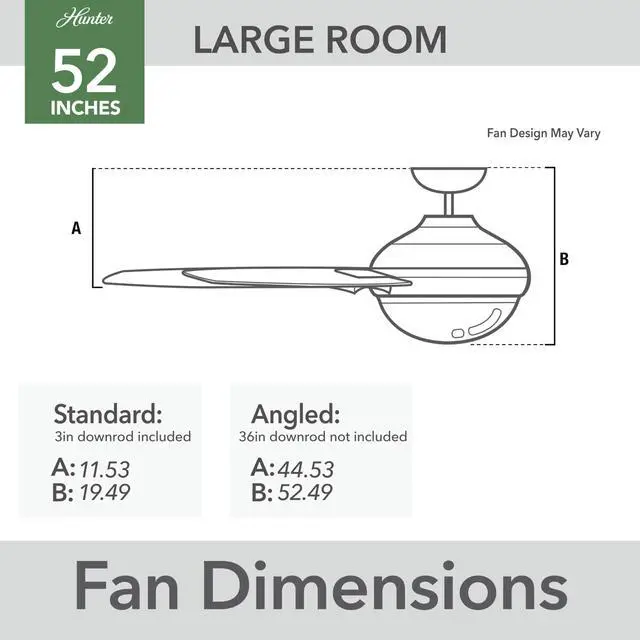 Alt view image 5 of 6 - 52 inch Indoor Ceiling Fan with LED Lights - Ceiling Fan with Pull Chain, For Bedroom, Living Room, or Kitchen, Standard Mount, No Remote, 5 Blades - Hartland 50651, Matte Silver
