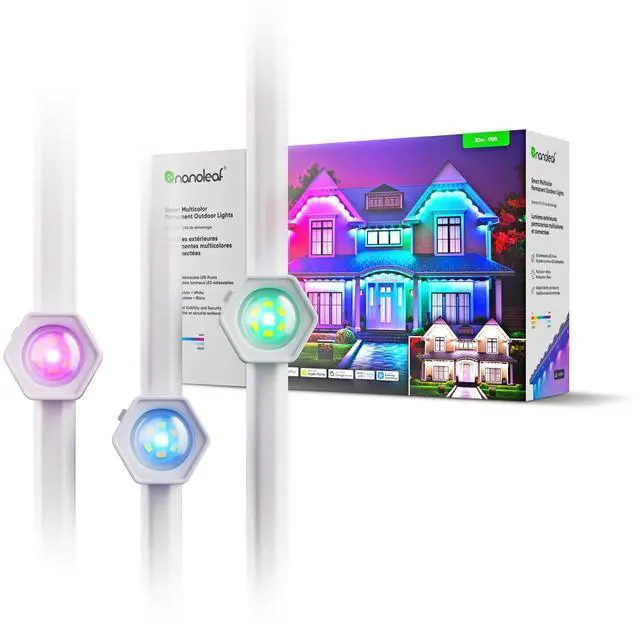 Main image of Matter Permanent Outdoor Lights, Smart RGBCW Outdoor String Lights for Daily & Accent Lighting, IP67 Waterproof, Compatible with Alexa, Google Home, Multiple Scene Modes, 98ft (30m)