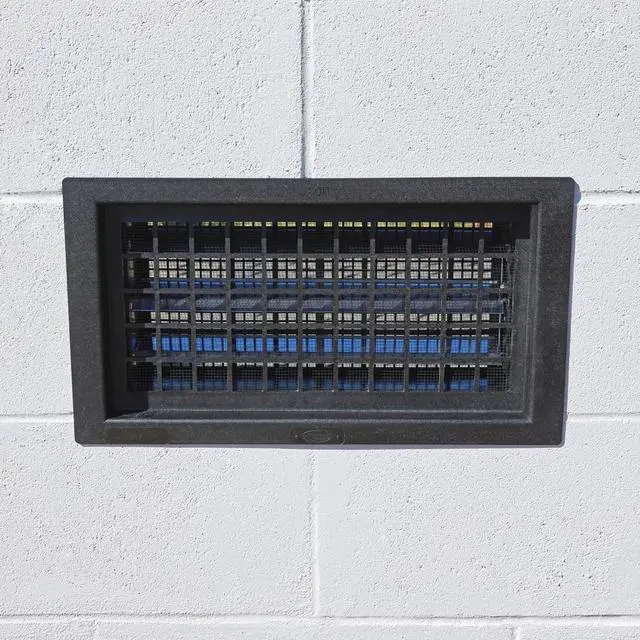 Alt view image 2 of 4 - GAF 16 in. x 8 in. Automatic Open/Close Foundation Vent Black Resin Construction, Reduces Moisture, Prevents Decay, 57 sq. in. NFA UV Resistant, Easy Installation - FVRABL (10 Pack)