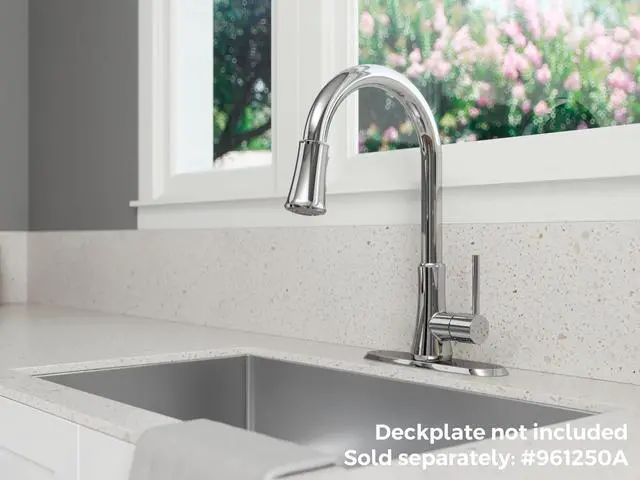 Alt view image 2 of 6 - Pfirst Series Kitchen Faucet with Pull-Down Sprayer, Single Handle, High Arc, Polished Chrome Finish, G529PF2C