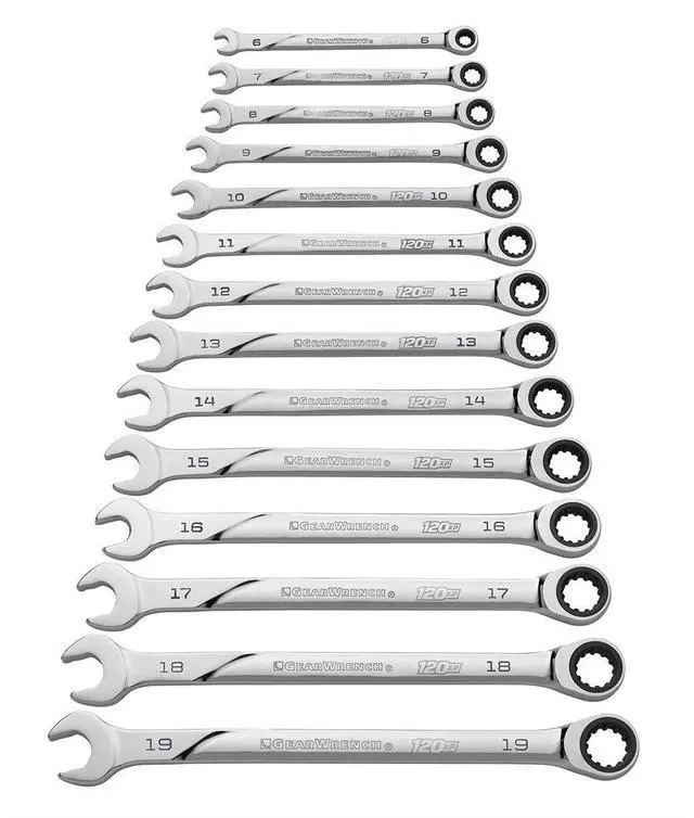 Main image of Universal Spline XL Ratcheting Combination SAE Wrench Set - 86426