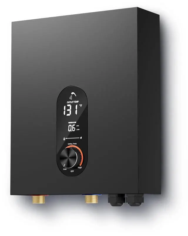 Main image of 18KW Electric Tankless Water Heater, 240V On-Demand Instant Hot Water Heater for Whole House, Easy Install with Digital Display for Shower & Sink, Black