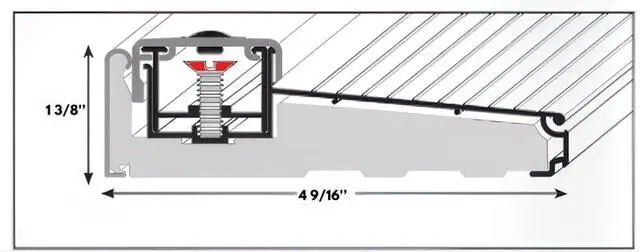 Alt view image 3 of 6 - KC Hardware Black Adjustable Aluminum Threshold, Short Width, Hidden Screw Design, Heavy-Duty Exterior Door Threshold for Residential & Commercial Doorways, Adapts Seamlessly to Door Height (48 Inch)