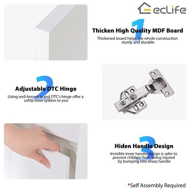 Alt view image 5 of 6 - 22" Corner Bathroom Vanity Sink Combo for Small Space Wall Mounted Floating Cabinet with White Resin Sink and Matte Black Faucet, White