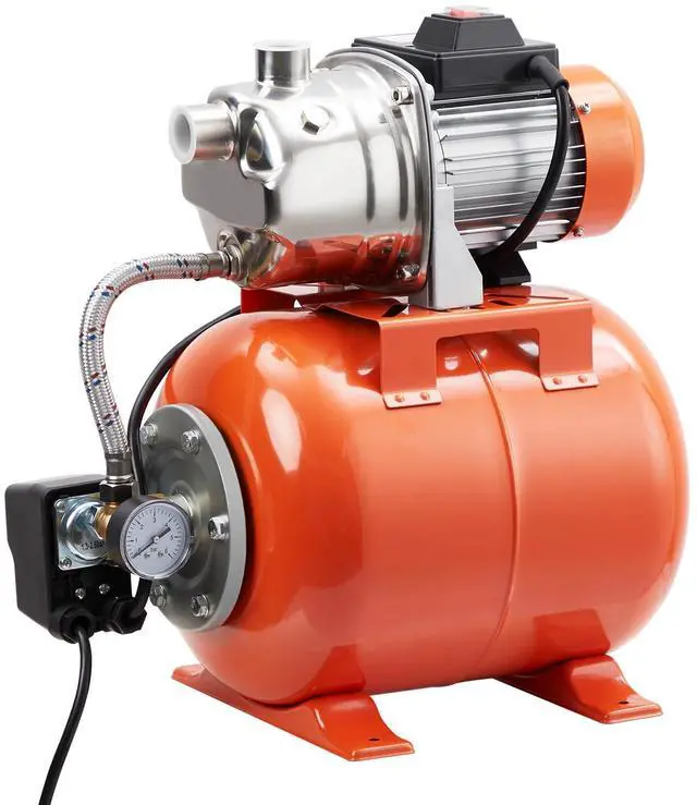 Main image of 1.6HP Shallow Well Pump with Pressure Tank, Stainless Steel, 115V Irrigation Pump, Automatic Water Booster Jet Pump for Home, Garden, Lawn
