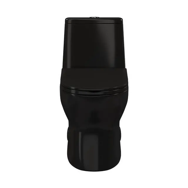 Alt view image 2 of 6 - Ivy One Piece Toilet Dual Vortex Flush in Glossy Black 1.1/1.6 gpf