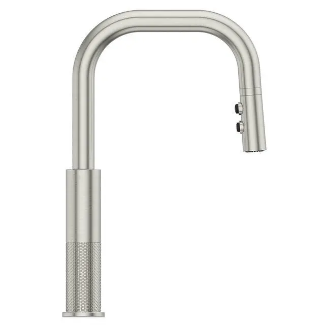 Alt view image 6 of 6 - Montay 1-Handle Pull-Down Kitchen Faucet in Stainless Steel