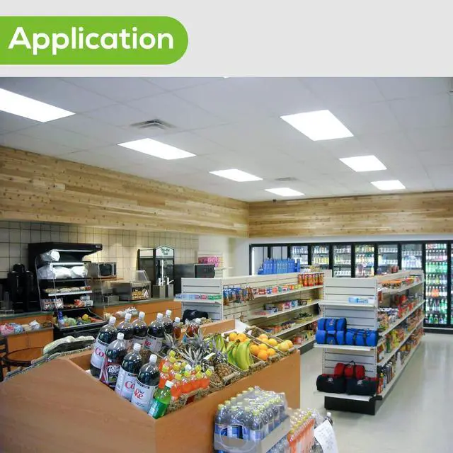 Alt view image 6 of 6 - 2x4 LED Flat Panel Lights,30/40/50W Selectable 5000K 6500lm, 0-10V Dimmable Back-Lit Recessed,LED Drop Ceiling Light for Office,Classroom,Hospital,Garage,Replaces 3-Lamp F32T8,6 Pack