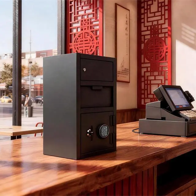 Alt view image 2 of 6 - 4.0 Cuft Large Drop Safe Box, Anti-theft Money Safe with Quick Place Drop Slot, Digital Keypad, Spare Key & Heavy-duty Cash Depository, Ideal for Commercial Business, Bars, Retail, Office & Home