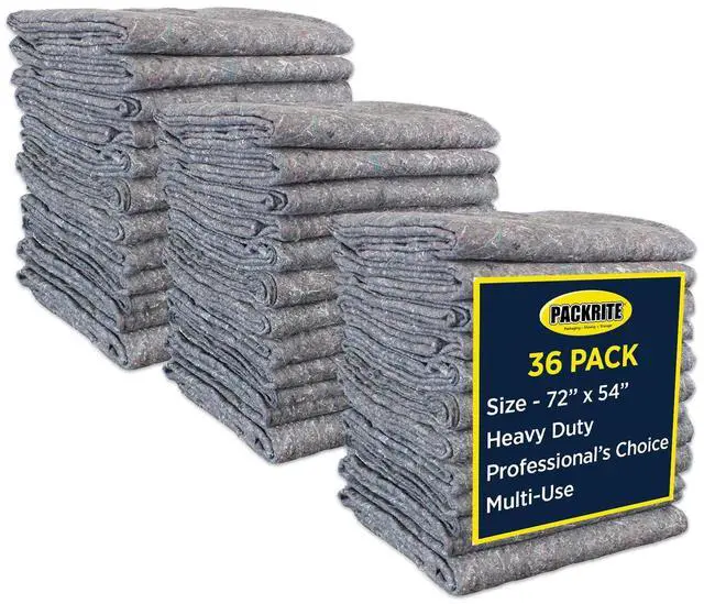 Main image of Padded XL Moving Blankets, 36 Pack, Heavy Duty, Eco-Friendly Pads for Packing & Furniture Protection