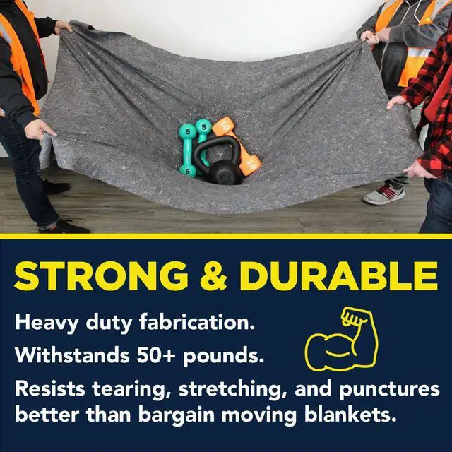 Alt view image 3 of 6 - Padded XL Moving Blankets, 36 Pack, Heavy Duty, Eco-Friendly Pads for Packing & Furniture Protection