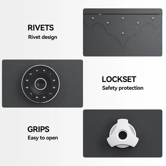 Alt view image 5 of 6 - 12-15 Rifle Gun Safe, Home Safes for Rifles and Pistols, Large Unassembled Rifle Safe with 3 Removable Gun Racks, Digital Gun Cabinet with 4 Pistol Pockets