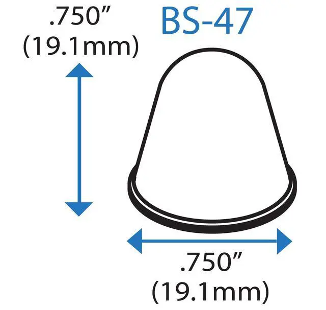 Alt view image 2 of 6 - Bumper Specialties Self Adhesive Bumper Feet 0.75" x 0.75" (19.1mm x 19.1mm) Clear Conical Polyurethane Pads for Industrial Surface Protection, 1,000 Pieces per Box, BS47