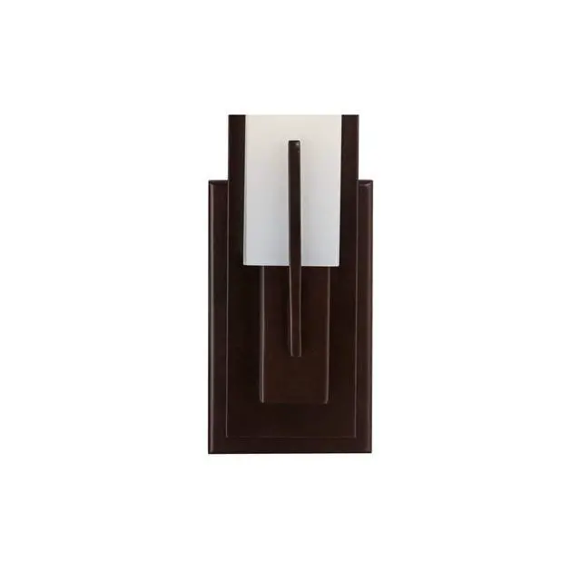 Alt view image 6 of 6 - Midtown Modern Wall Light Sconce Bronze Hardwired 4 1/2" Fixture Opal White Glass Rectangular Shade for Bedroom Bedside Bathroom Vanity Living Room Hallway Dining House Kitchen