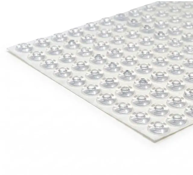 Main image of Bumper Specialties Self Adhesive Bumper Feet 0.50" x 0.20" (12.7mm x 5.1mm) Clear Pyramid Soft Polyurethane Pads for Cabinet Door Sound Dampening, 5,000 Pieces per Box, BS58SD