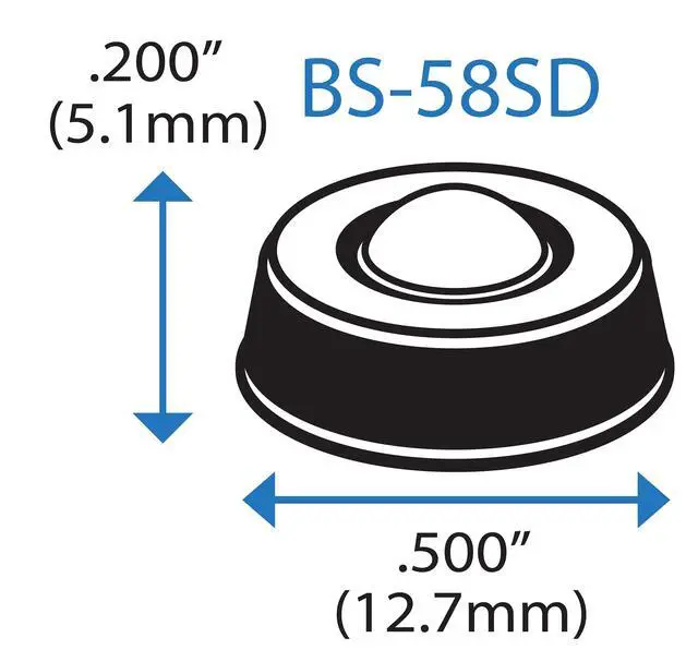 Alt view image 2 of 5 - Bumper Specialties Self Adhesive Bumper Feet 0.50" x 0.20" (12.7mm x 5.1mm) Clear Pyramid Soft Polyurethane Pads for Cabinet Door Sound Dampening, 5,000 Pieces per Box, BS58SD