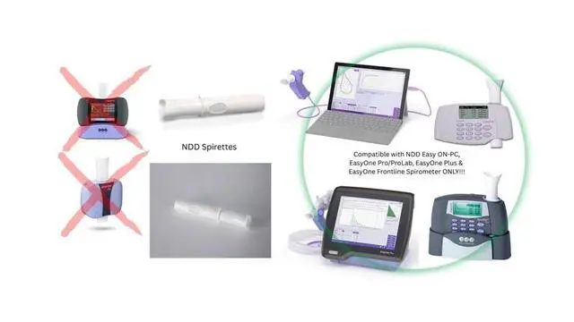 Alt view image 3 of 6 - Spirometer- EasyOne - Case of 50 Mouthpiece