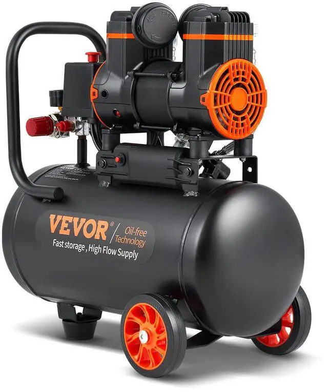 Main image of 4.8 Gallon Air Compressor, 1.2HP 2.2 CFM@90PSI Oil Free Air Compressor Tank & Max. 116PSI Pressure, 70 dB Ultra Quiet Compressor for Auto Repair, Tire Inflation, Spray Painting, Woodwork Nailing