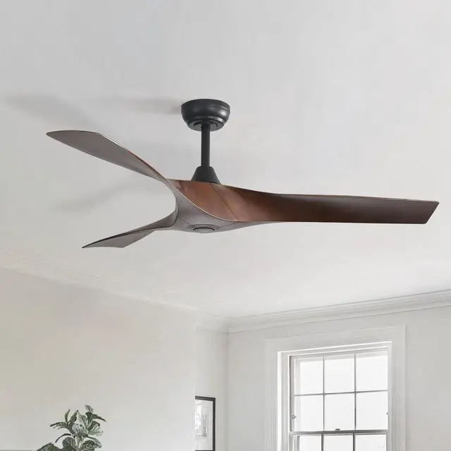 Main image of 52 Inch Propeller Ceiling Fan No Light, Remote Control, 6 Speeds Noiseless DC Motor, 3 ABS Blades, Indoor Outdoor Ceiling Fans for Living Room, Bedroom, Patio