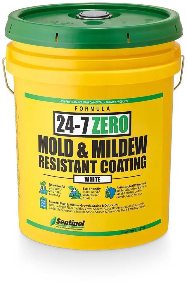 Main image of 24-7 Zero Interior Mold & Mildew Resistant Coating (5 Gallons, White)