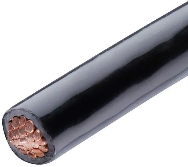Main image of Black #4 Gauge THHN 19-Stranded Copper Building Wire (100ft Cut)