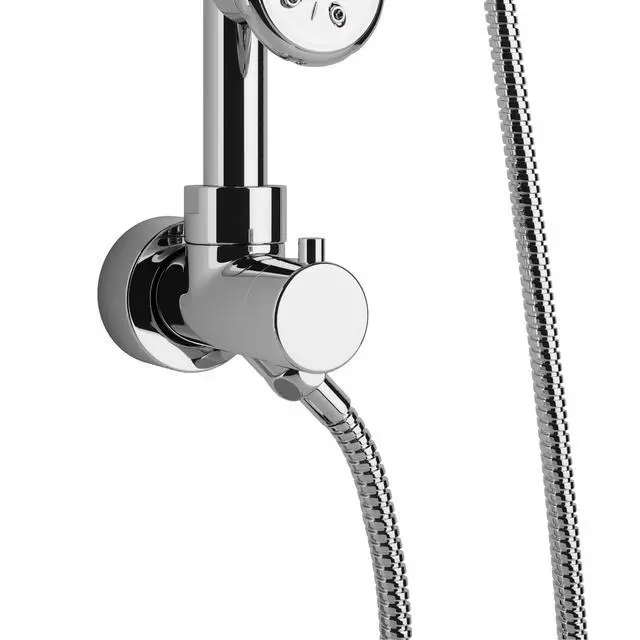 Alt view image 5 of 6 - Lanikai Rain Shower Head with Handheld Spray Combo - 1028-CH-1.8GPM, Polished Chrome - 8" Rain Showerhead with Handheld Sprayer, 3 Spray Jets, 5-Function Rainfall Shower Head with Hose, 1.8 GPM