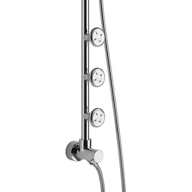 Alt view image 6 of 6 - Lanikai Rain Shower Head with Handheld Spray Combo - 1028-CH-1.8GPM, Polished Chrome - 8" Rain Showerhead with Handheld Sprayer, 3 Spray Jets, 5-Function Rainfall Shower Head with Hose, 1.8 GPM