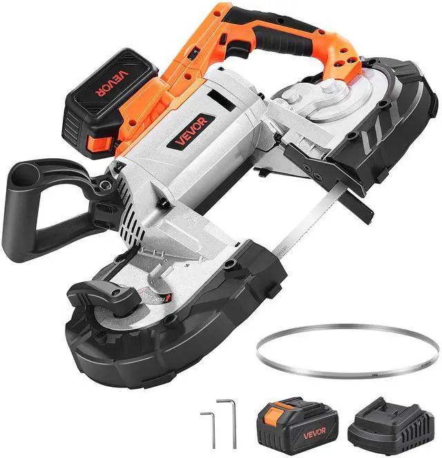 Main image of 20V Portable Band Saw Kit, 5 Inches Deep Cut, 360W Bandsaw with Brushless Motor, Cordless and Compact, for Cutting Metal, Wood, Compatible with Makita Batteries (Kit with 4.0 Ah Battery)