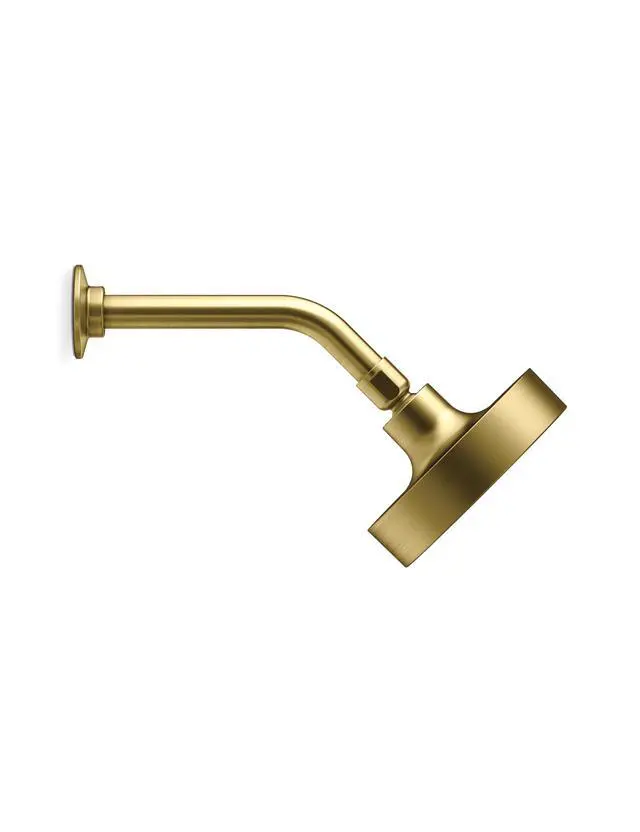 Alt view image 3 of 4 - 933-2MB Purist Shower Arm and Flange, Showerhead Fittings, 1/2-14 NPT Connection, Fits any Showerhead, Vibrant Brushed Moderne Brass