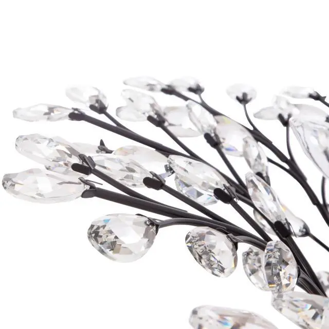 Alt view image 6 of 6 - Vintage Crystal Branch Chandeliers, 12-Light Adjustable K9 Crystal Pendant Hanging Lighting Ceiling Light Fixtures Chandeliers for Dining Room, Living Room, Bedroom, Porch, 33in, Black