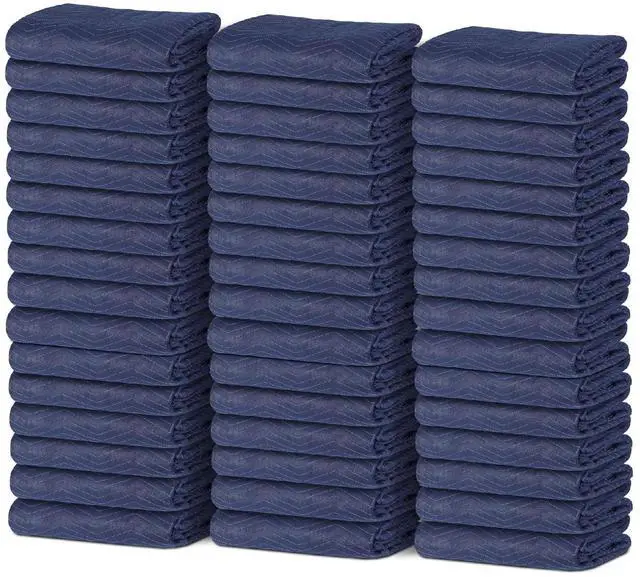 Main image of Moving Blankets 12 Pack, Heavy Duty 35 lb/dz, Quilted Furniture Pads Large 80x72 Inches for Moving and Storage (48, Dark Blue)