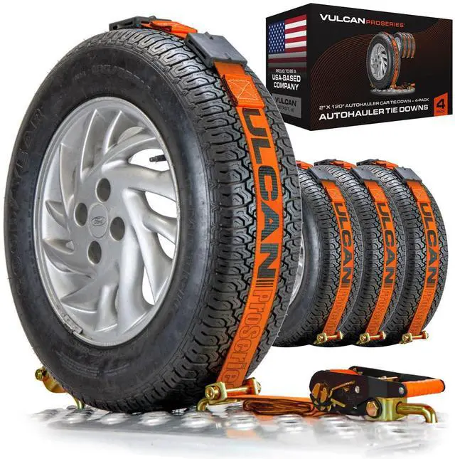 Main image of Autohauler Car Tie Down - Rolling Idler 3-Cleat - 120 Inch - 4 Pack - PROSeries - 3,300 Pound Safe Working Load