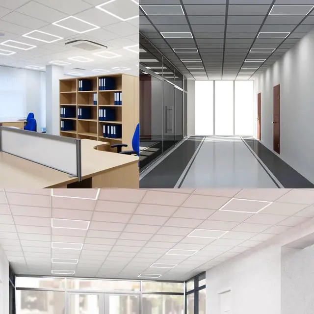 Alt view image 6 of 6 - 2x2 FT Edge-Lit Frame LED Panel Lights, 5CCT Selectable 3000K-6500K, 2600/3900/5200LM, 20W/30W/40W Switch, Grid Drop Ceiling Lights, 0-10V Dimmable, Damp Rated, 100-277V, ETL Listed (4 Pack)