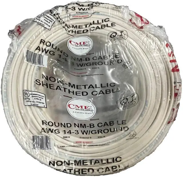 Main image of 14/3 + Ground Copper Building Wire, NM-B Cable, 250-Feet