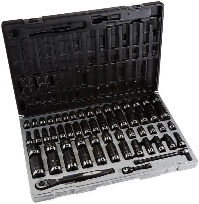 Main image of Corp - 3/8 Dr. 59Pc Fract. Metric Duo-Socket Set - 6 P (81659CRD)