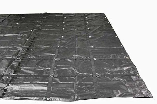 Alt view image 6 of 6 - 16' x 27' Flatbed Truck 18 Oz Steel Tarp with 4 FT Drop - Red Heavy Duty Vinyl Water Resistant Tarp for Trailers to Protect Cargo from Wind, Rain, Snow, and Sun