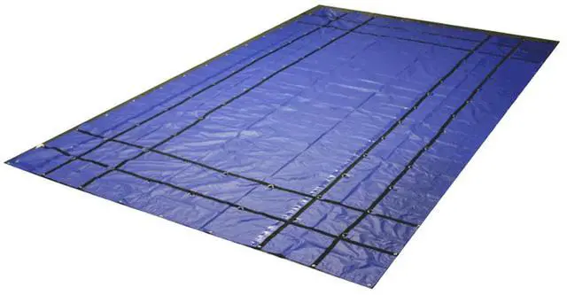 Main image of 16' x 27' Flatbed Truck 18 Oz Steel Tarp with 4 FT Drop - Blue Heavy Duty Vinyl Water Resistant Tarp for Trailers to Protect Cargo from Wind, Rain, Snow, and Sun