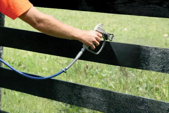 Alt view image 5 of 5 - Farm Pride Acrylic Outdoor Fence and Barn Paint, Waterproof Exterior Paint for Wood Planks, Roofs, Concrete & More, 5 Gallon (Dries to a Semi-Gloss Black Finish)