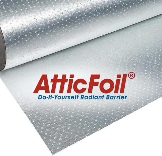 Main image of Original Attic Radiant Barrier - 26 Wide / 1000 sq ft, Tearproof Perforated/Breathable Double-Sided Pure Aluminum Foil Insulation + Free Tape, Blocks 97% Radiant Heat (1000 sq. ft roll)