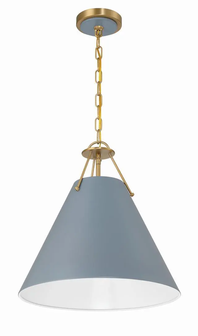 Main image of Xavier 16'' Vibrant Gold + Blue Pendant