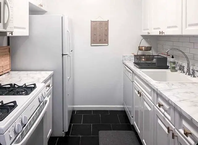 Alt view image 3 of 6 - Kitchen White Marble Countertop Backsplash Update Peel and Stick Vinyl Wrap 36" x 180" Waterproof Self Adhesive Contact Paper Overlay Formica Laminate Removable Wallpaper 15ft