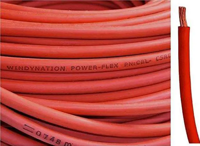 Alt view image 4 of 6 - 4/0 AWG 4/0 Gauge Red and Black Welding Lead & Car Battery Copper Cable Wire - Car, RV, Inverter, Solar, Battery