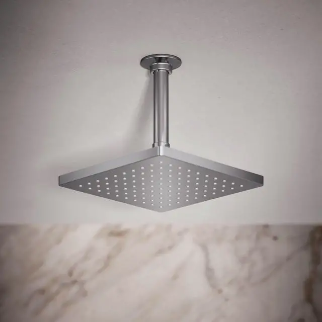 Alt view image 2 of 6 - K-26148-G-CP Honesty Square Rainhead, 1.75 GPM, 8" Rain Shower Head, Powerful Rain Spray, Durable Construction, Contemporary Look, Polished Chrome